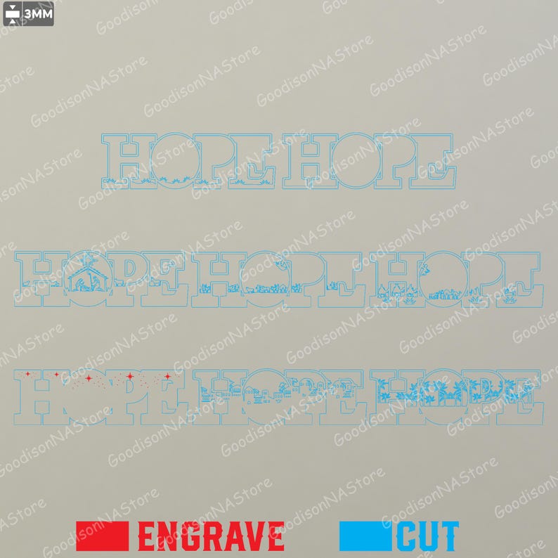 Nativity Multilayer SVG, Joy Scene Multilayers Svg, Hope Scene Multilayers Svg, Nativity scene svg Christmas Scene svg, Birth of Jesus /P494 image 3