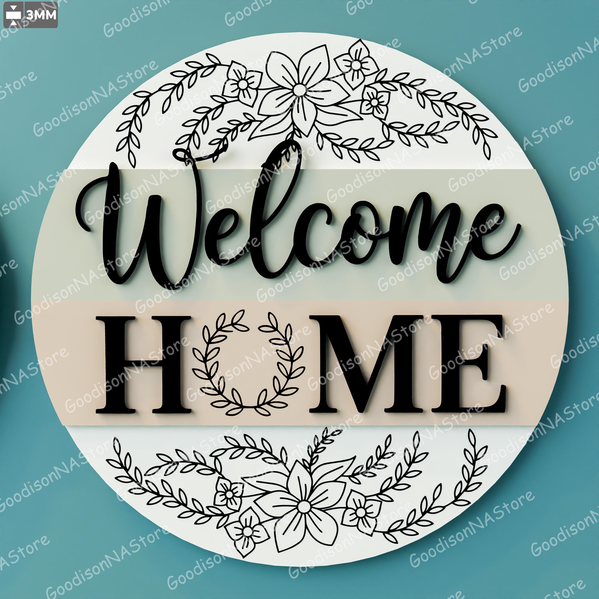 Funny Welcome Door Sign SVG Bundle With 10 Round, Humorous Home Entry ...