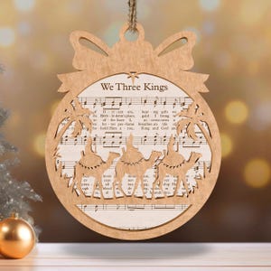 Christmas Sheet Music Ornament svg, Christmas Sheet Music Ornament, Christmas Songs, Music Faith Svg, Christmas Decor, Christmas Gift/P498 image 2
