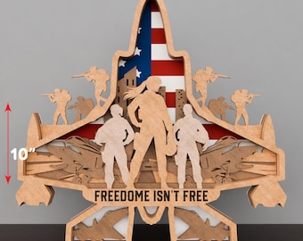 Female AIR FORCE Soldiers Multilayer, American Army Multilayers, Air Force Soldiers, Soldier Svg, Army SVG, Veteran Memorial, Army Gift/P541