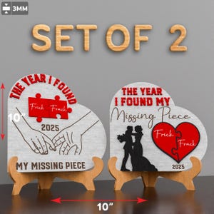 Letrero de corazón de San Valentín personalizado svg, letrero de pieza faltante, letrero de San Valentín, El año en que encontré mi pieza faltante de San Valentín, decoración de San Valentín/P695