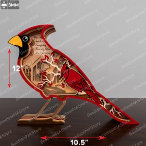 Red Cardinal Memorial Multilayers Svg, Memorial Christmas , Red Cardinals Svg, Christmas Decor, Red Cardinal Multilayers, Cardinal svg /P562