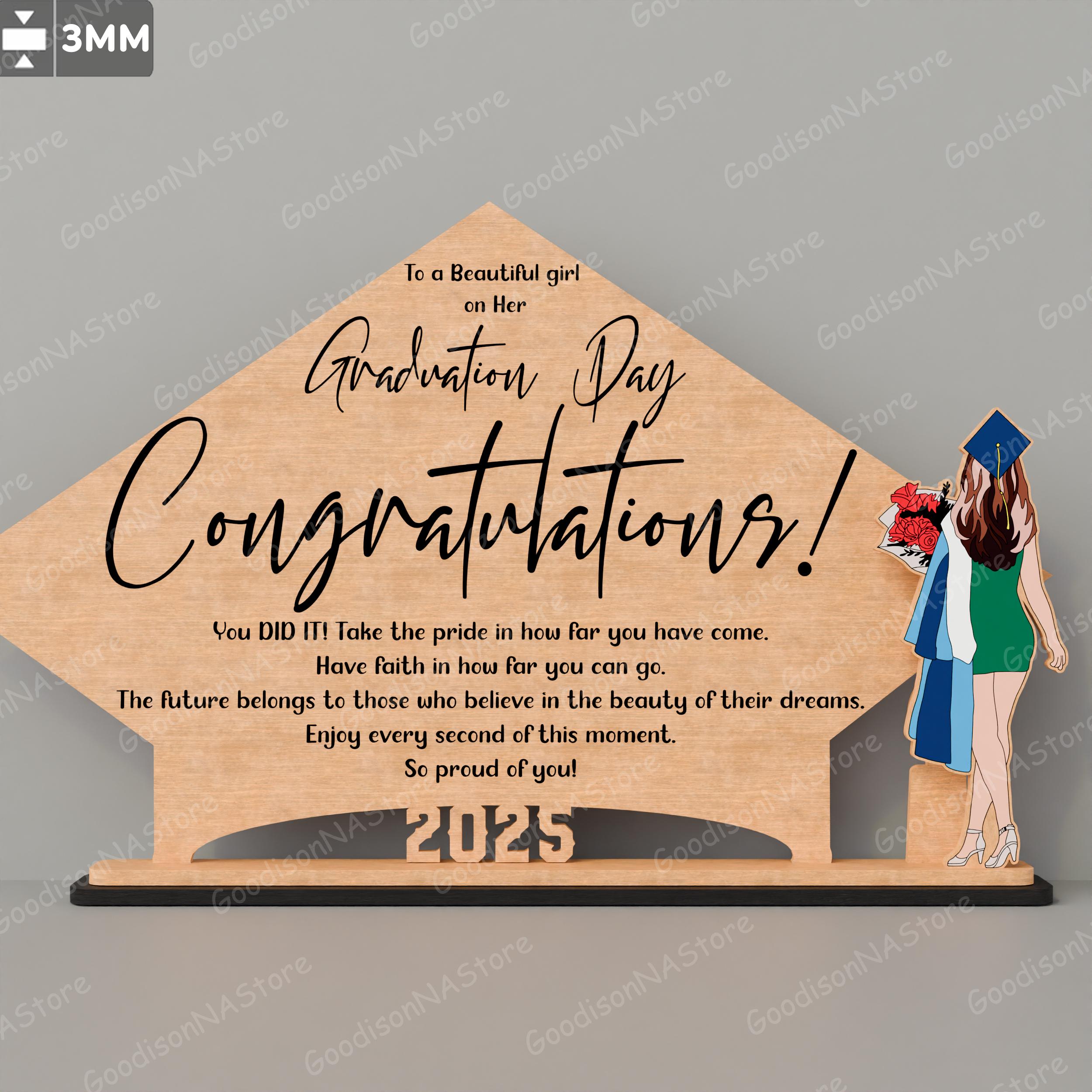 Gradutation Day Sign Graduation Day Sign SVG Bundle | Boy and Girl Congrats Standee 2025 ...