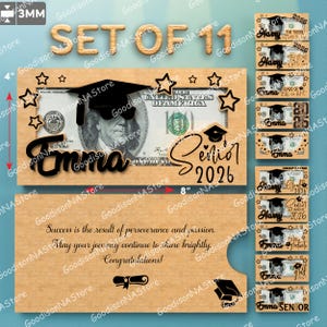 Graduation Money Gift Card Holder, Senior 2026 Gift, Personalized Graduate Cash Holder, Class Of 2026 Decor Gift /G222