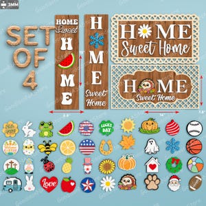 May include: A rustic wooden sign with the text "Welcome to our home" in white lettering. The sign features a distressed finish and a simple, inviting design, perfect for a front porch or entryway.