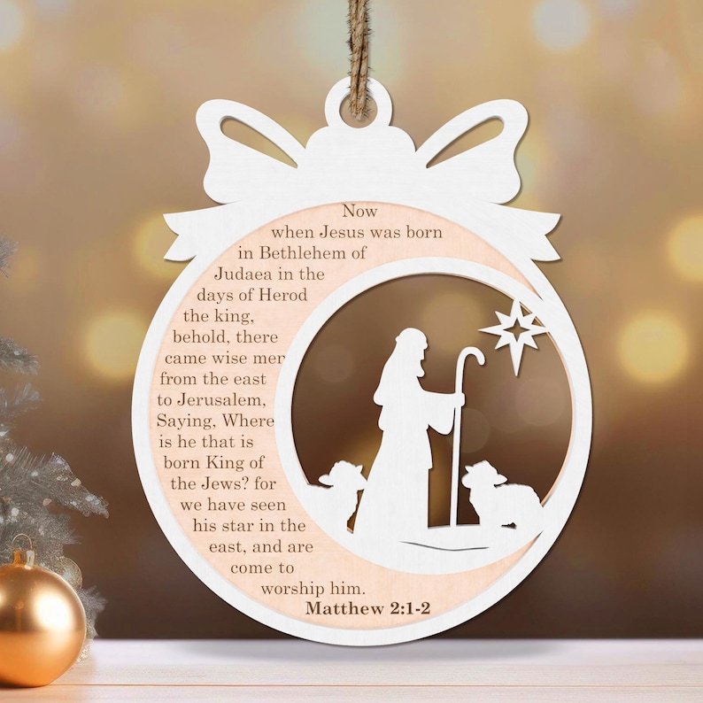 Christian Christmas Ornaments Svg Bundle, Bible Quotes Ornament ...
