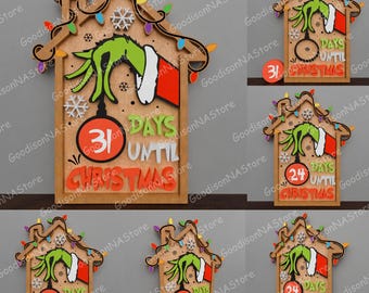 Christmas Countdown Svg, Christmas SVG, Countdown christmas, Christmas Sing, Countdown Calendar SVG, Christmas Decor, Christmas Gift /P314