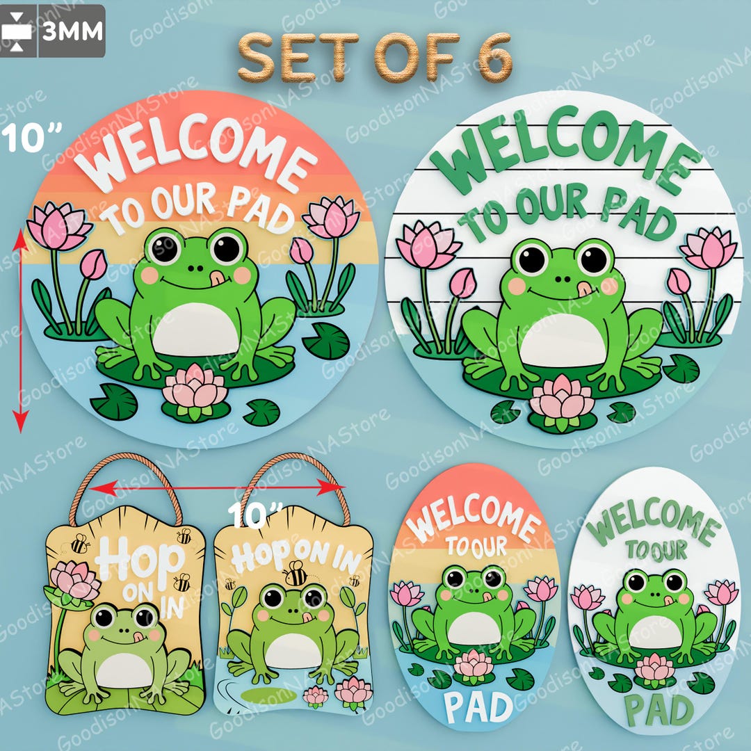Welcome to Our Pad Frog Sign Laser Cut File | Lake House Welcome Sign ...