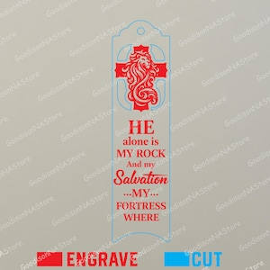 Christian Bookmark SVG Bundle, Bible Verse Bookmark Laser Cut File, Religious Cross Bible Bookmark Christian Gift Set of 25 /G574 image 2