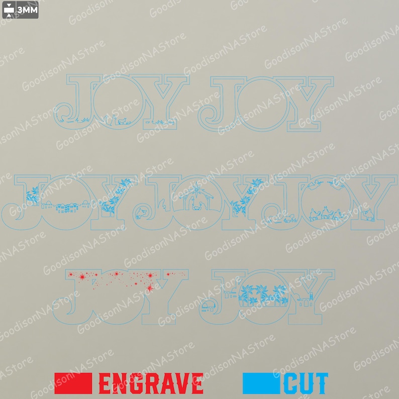 Nativity Multilayer SVG, Joy Scene Multilayers Svg, Hope Scene Multilayers Svg, Nativity scene svg Christmas Scene svg, Birth of Jesus /P494 image 2