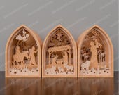 Multilayer Christmas Nativity Scene Svg, Bundle nativity multilayers Svg, Nativity SVG, Christmas Decor, Christmas Sing, Christmas Gift/P160