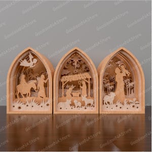 Multilayer-Weihnachtskrippe svg, Bundle Krippe multilayers svg, Krippe SVG, Weihnachtsdeko, Weihnachten singen, Weihnachtsgeschenk/P160