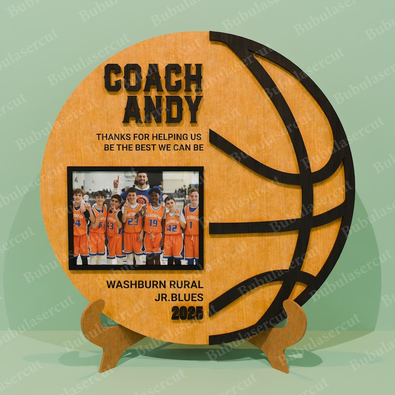 Personalized Coach Gift Laser Cut Files, Sports Photo Frame Svg, Soccer ...