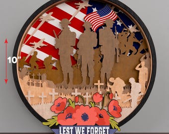 No olvidemos SVG, amapolas del Día del Recuerdo svg, Día de los Caídos, bandera estadounidense de soldados, día de los veteranos svg, decoración de letreros de veteranos, amapola svg/P671