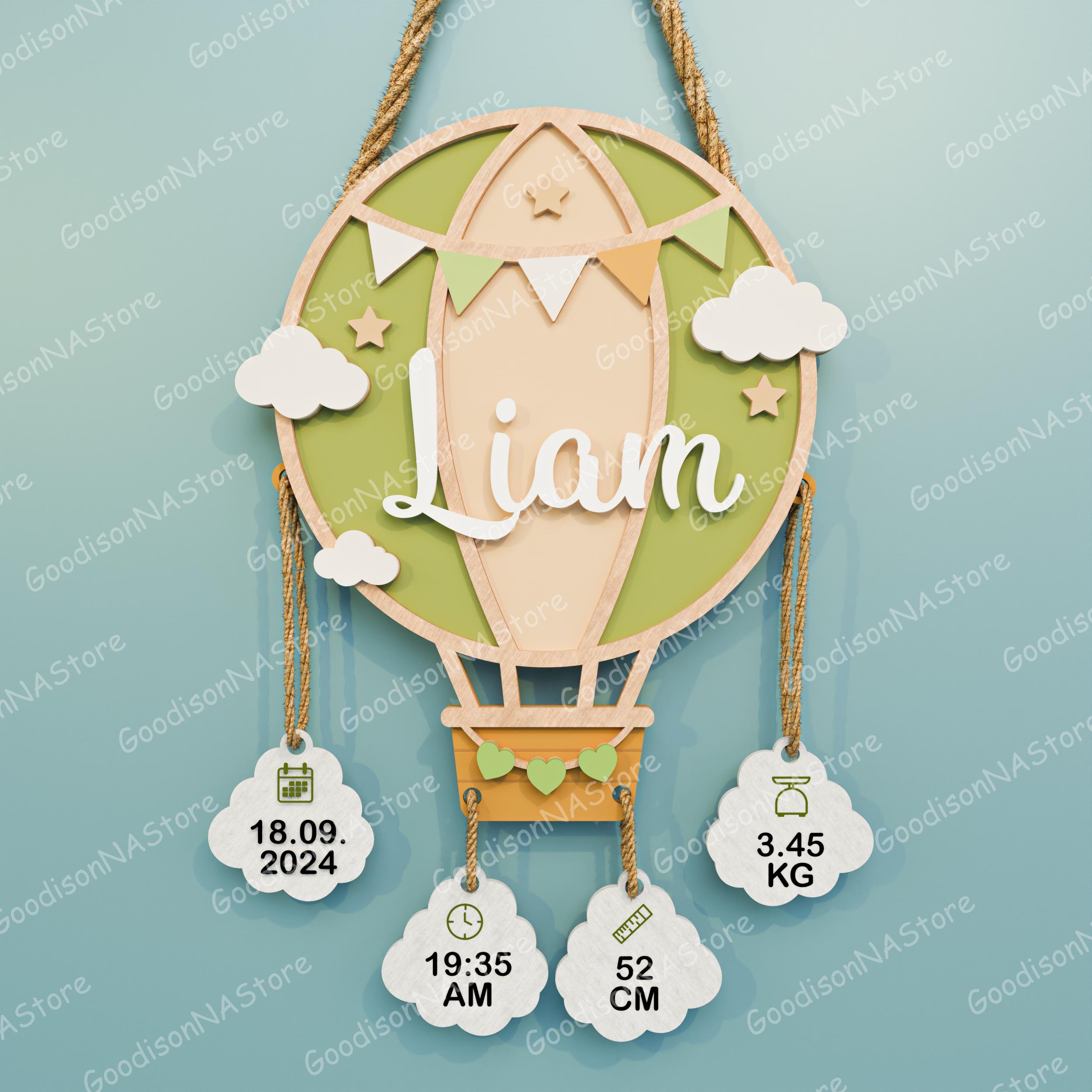 Personalized Baby Birth Stats Sign SVG, Newborn Name Announcement Sign ...