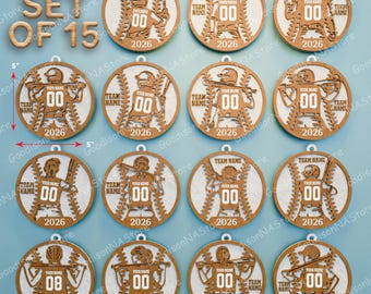 Personalized Kids Baseball Player Ornament svg lasercut, Custom Baseball Name Number Team 2026, Youth Baseball Ornament Design /G535