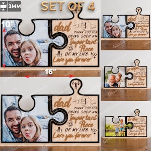 Cartello puzzle per la festa del papà con cornice, regalo di ringraziamento per papà, pezzo importante della mia vita, ricordo di un amore eterno /G194