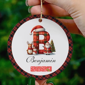 Letter Name Ornament | Custom Initial Ornament | 2025 Family Ornament | Personalized Ornament Name | Monogram Ornament | Holiday Gift