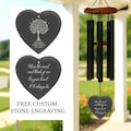 Memorial Wind Chime with Personalization, Custom Stone Sail, Tribute Keepsake, In Memory of Loved Ones, Sympathy Gift