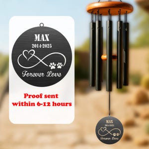 Memorial Wind Chimes | Personalized Listen to the Wind Sympathy Wind Chime | In Memory of Wind Chime | Remembrance Gift |In Loving Memory