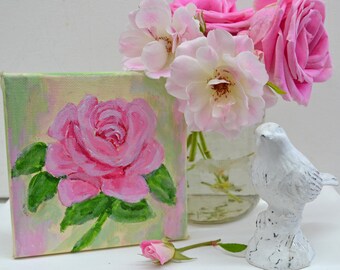 Rose wall art shabby chic rose