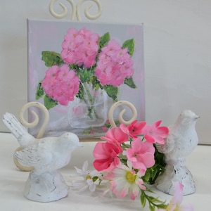 Hortensien Kunst Hortensie Gemälde Hortensie Wsll Kunst Pink Hortensien Rosa Wandkunst