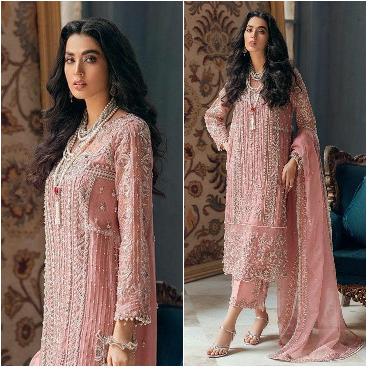 Pink Pakistani Suit Etsy Australia