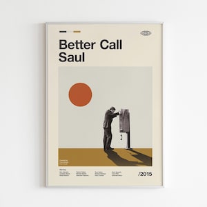 Better Call Saul Poster | Better Call Saul Poster | Tv Series Poster | Midcentury Art | Minimalist Art | Vintage Retro Print
