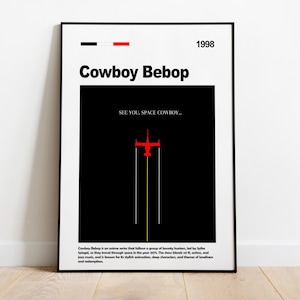 Cowboy Bebop Movie Poster | Cowboy Bebop Poster | Cowboy Bebop Print | Movie Poster | Midcentury Art | Minimalist Art | Vintage Poster