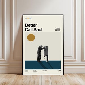 Better Call Saul Poster | Better Call Saul Poster | Tv Series Poster | Midcentury Art | Minimalist Art | Vintage Retro Print