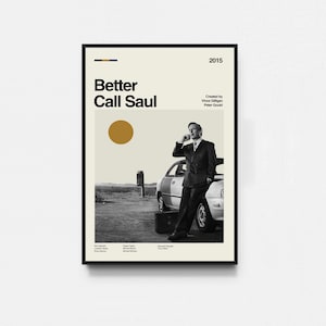Better Call Saul Poster | Better Call Saul Poster | Tv Series Poster | Midcentury Art | Minimalist Art | Vintage Retro Print