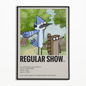 Regular Show Poster | Regular Show Wall Art | Epic Tv Series Poster | Vintage Retro Wall Decor | Minimalist Poster | Gift | Flexible Sizes
