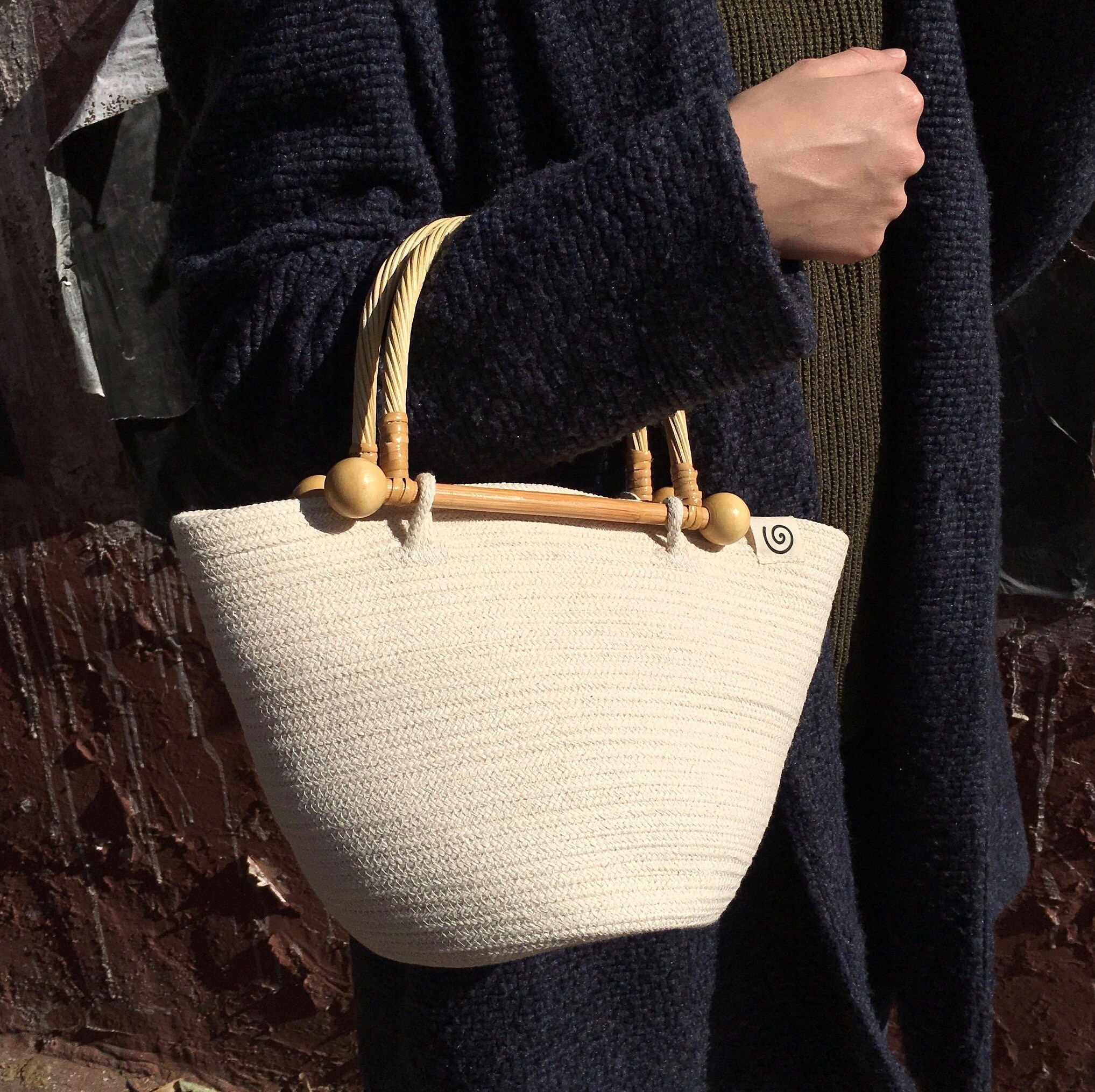 Cotton rope bag/purse Etsy