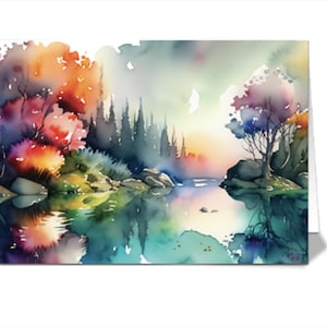 Unique Artful Card,Set of 10 Cards, Nature Greetings Cards, Landscape Greetings Cards, Inspirational Cards