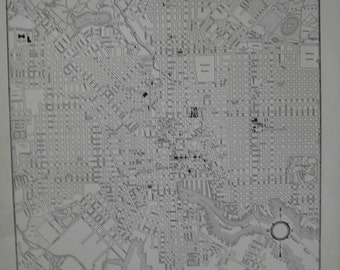 Old City Map of Baltimore, Maryland