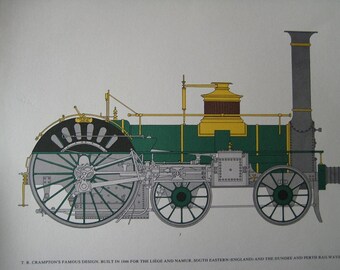 Large Double sided Train Print in color