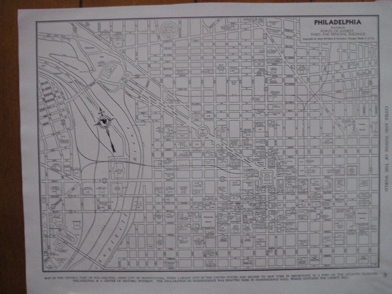 Old City Map of Philadelphia. Great Detail - Etsy