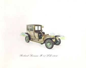Antique 1912 Car print of the Panhard Levassor