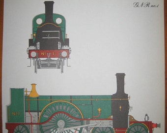 Vintage Train Print, Double sided