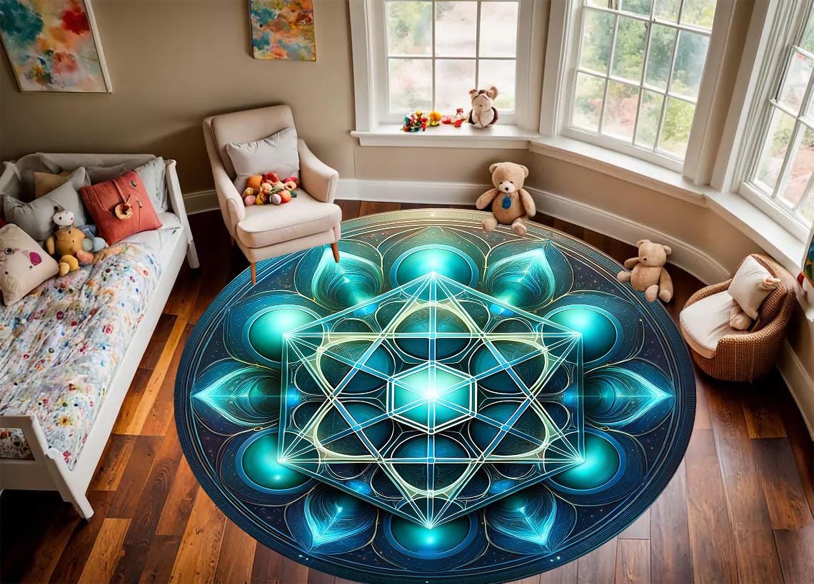 Metatron Cube Rug Metatrons Cube Rug, Sacred Geometry, Mandala Rug, Cosmic Energy Rug ...