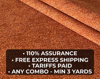 Contract Chenille Upholstery Fabric by Yard – Solid Terracotta Heavy Boucle Texture for Commercial Seating & Sofas – Bulk 3–15 Yards