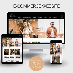 Wix Website Template - Wix Template, Wix Theme, Blog Theme, UrbanChic Website, Creative Web Theme, E-commerce, Shop Theme, Modern, Clothes