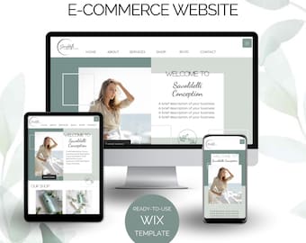 Wix Website Template - Wix Template, Wix Theme, Blog Theme, Bloom Website, Creative Web Theme, E-commerce, Shop Theme, Modern, Flowers