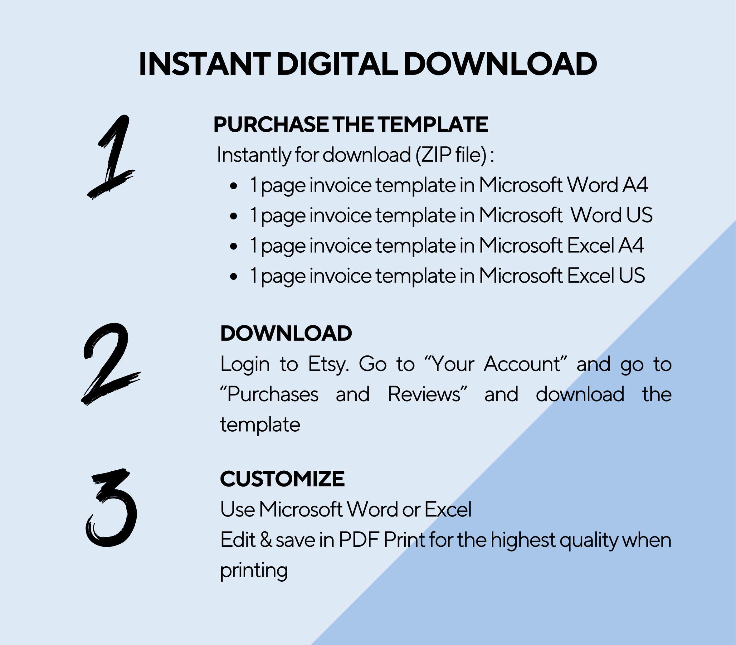 Invoice Template | Professional Invoice | Business Template | Microsoft ...