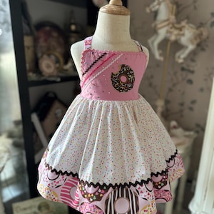 beautiful donuts  handmade baby  girl dress