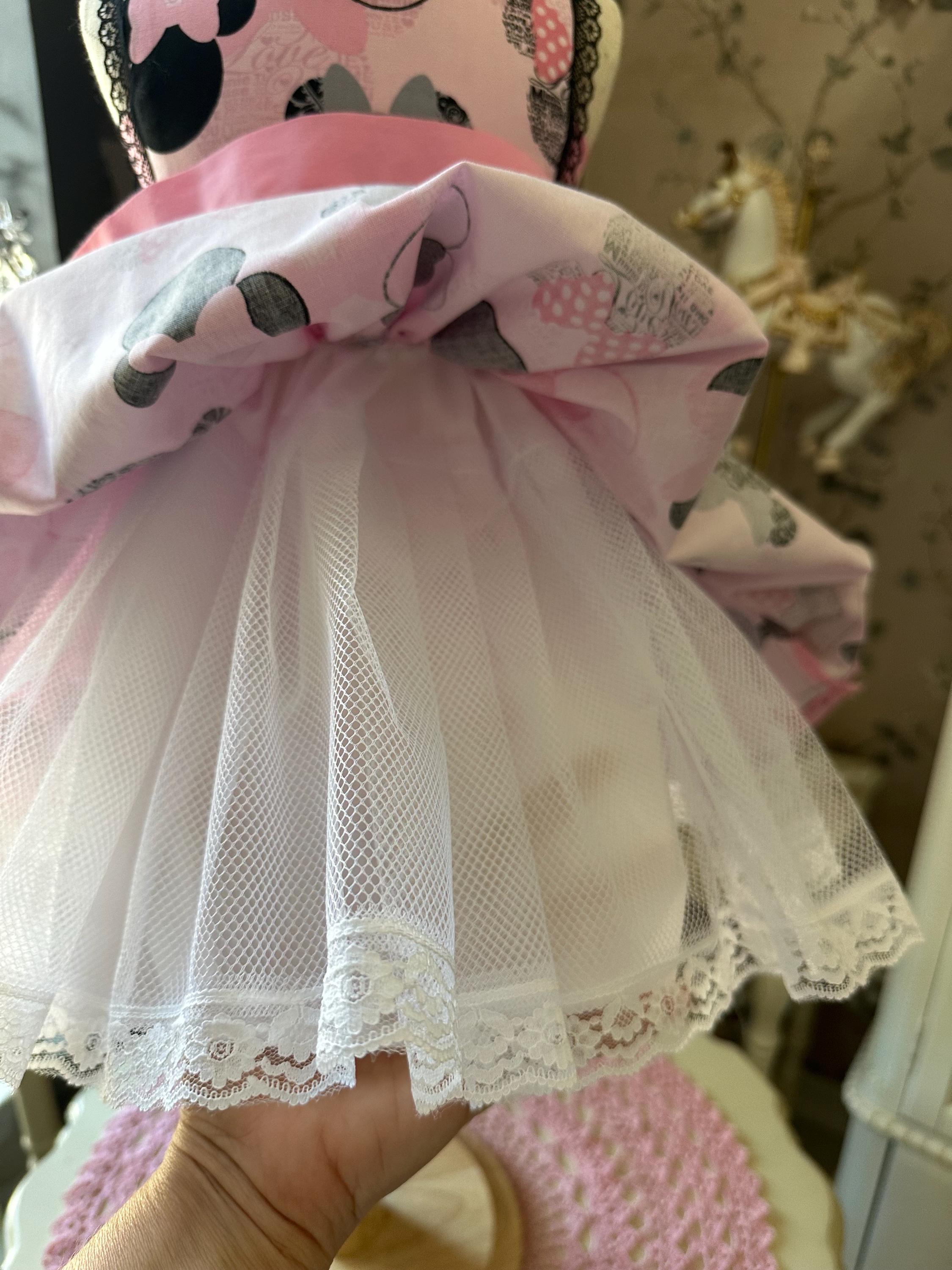 strapless open back dress Miss Mouse Polka Dot Dress