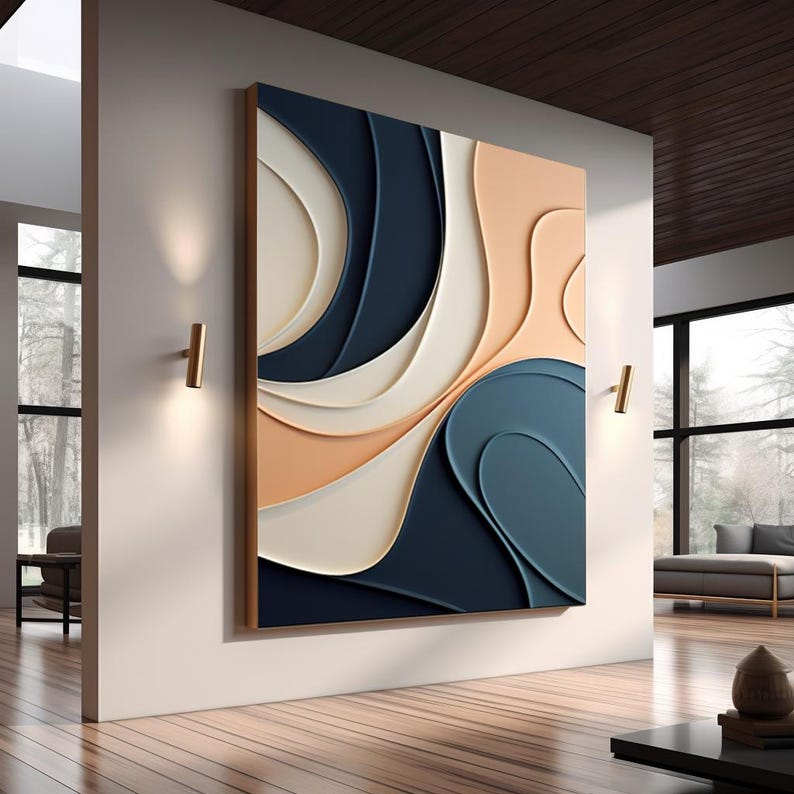 Modern Wall Art, High-end Wall Decor, Extra Large Wall Art, 3d Wall ...