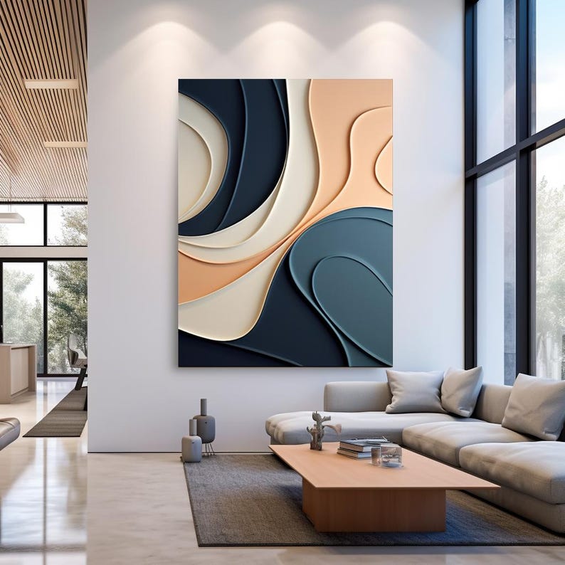 Modern Wall Art, High-end Wall Decor, Extra Large Wall Art, 3d Wall ...