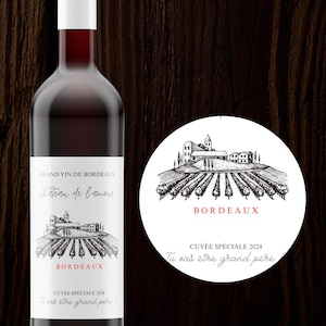 Pregnancy announcement Wine labels to personalize and print - Pregnancy announcement for aunt uncle grandfather, grandmother etc.
