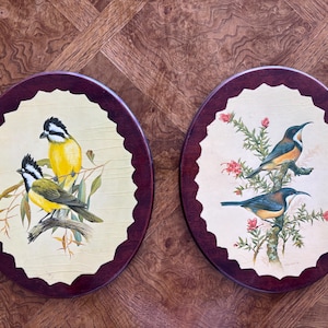 Vintage Australian Bird Plaques - Retro Australiana